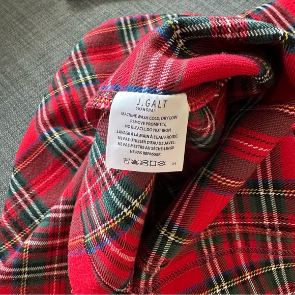 Red Plaid Brandy Melville Cara Skirt - Picture 14 of 15